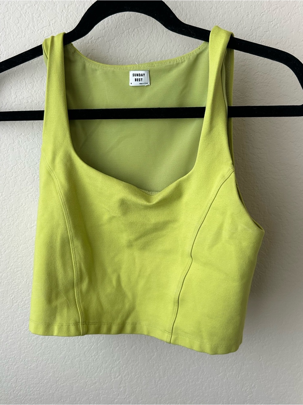 Sunday Best Lime Green Cropped Tank